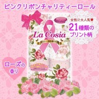 Marutomi La Cosia - Двухслойная туалетная бумага со свежим ароматом Розы, розовое поле, 12 рулонов.