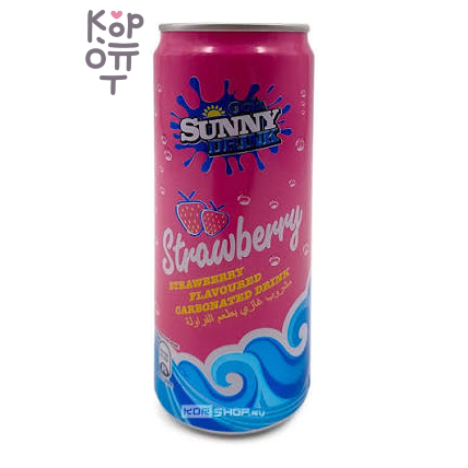 Ooh Sunny Drink Strawberry — Напиток безалкогольный газированный клубника, 325 мл, в жестяной банке