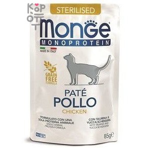 Monge Cat Monoprotein Pouch паучи для стерилизованных кошек курица 85г
