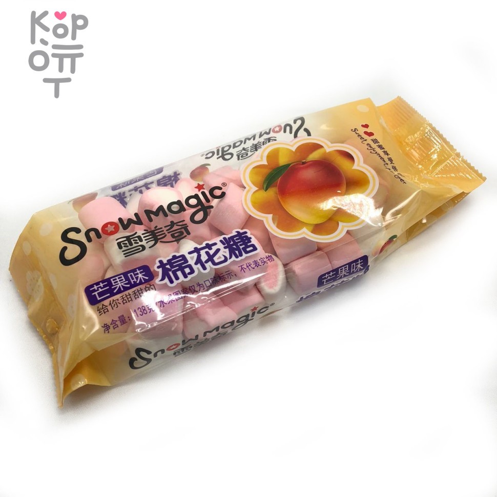 Маршмеллоу Snowmagic со вкусом Манго, 138гр., купить с доставкой на дом фото 1 — Корейские товары для всей семьи(КорОпт)