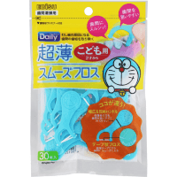 EBISU Everyday Kid's Dental Floss - Детский флоссер с ЛЕНТОЧНОЙ зубной нитью на плоской ручке (с 2 лет) 30шт. 