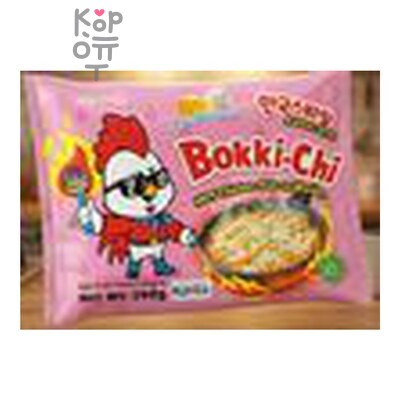 Bokki — Лапша сублимированная Bokki-Chi со вкусом острой курицы «Карбонара», 140 г, мягкая упаковка
