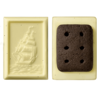 Bourbon Alfort Mini Chocolate Vanilla White - Ароматный какао-бисквит с белым шоколадом с семенами ванили, 55гр.
