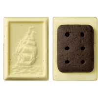 Bourbon Alfort Mini Chocolate Vanilla White - Ароматный какао-бисквит с белым шоколадом с семенами ванили, 55гр.