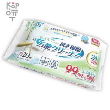 Life-Do Crinkle All-purpose Cleaner - Многофункциональные влажные салфетки для уборки 20шт. &mdash; Корейские товары для всей семьи(КорОпт)