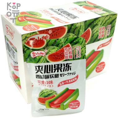 Жевательная йогуртовая Сэндвич-конфета со вкусом Арбуза &mdash; Корейские товары для всей семьи(КорОпт)