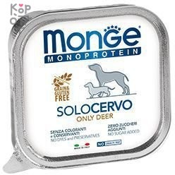 Monge Dog Monoprotein Solo консервы для собак паштет из оленины 150г