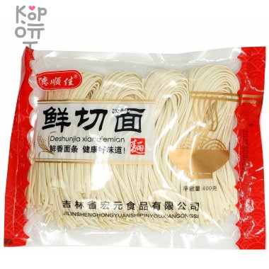 Яичная лапша Deshunjia Xianqiemian, узкая, тонкая, 400гр. — Корейские товары для всей семьи(КорОпт)