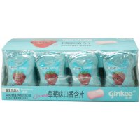 Освежающая карамель Холодок Ginkee Prebiotics с пребиотиками и фруктовым вкусом Клубники