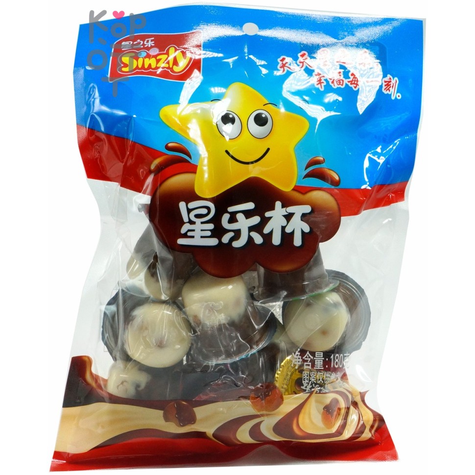 Паста Sinzly Happy Star Cream - Бисквит с шоколадной пастой в стаканчиках(10шт.) 180гр.