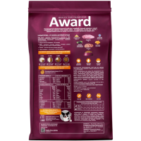AWARD Сухой корм для взрослых собак средних пород с Индейкой и Курицей с добавлением Моркови и Черной Смородины.