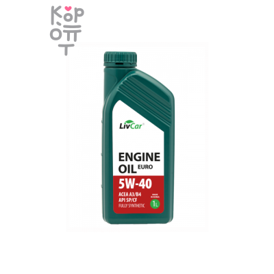 LIVCAR ENGINE OIL EURO 5W40 ACEA A3/B4 API SP / Масло моторное синтетическое