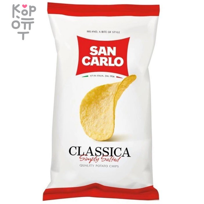 San Carlo Piu Gusto - Чипсы картофельные классические 50гр., купить с доставкой на дом фото 1 &mdash; Корейские товары для всей семьи(КорОпт)