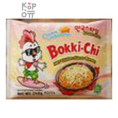 Bokki — Лапша сублимированная Bokki-Chi со вкусом острой курицы «Сливочная», 140 г, мягкая упаковка
