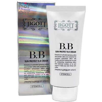 JIGOTT Sun Protect BB Cream Солнцезащитный осветляющий BB крем для лица с лепицитином и керамидами SPF41 PA++ 50мл.