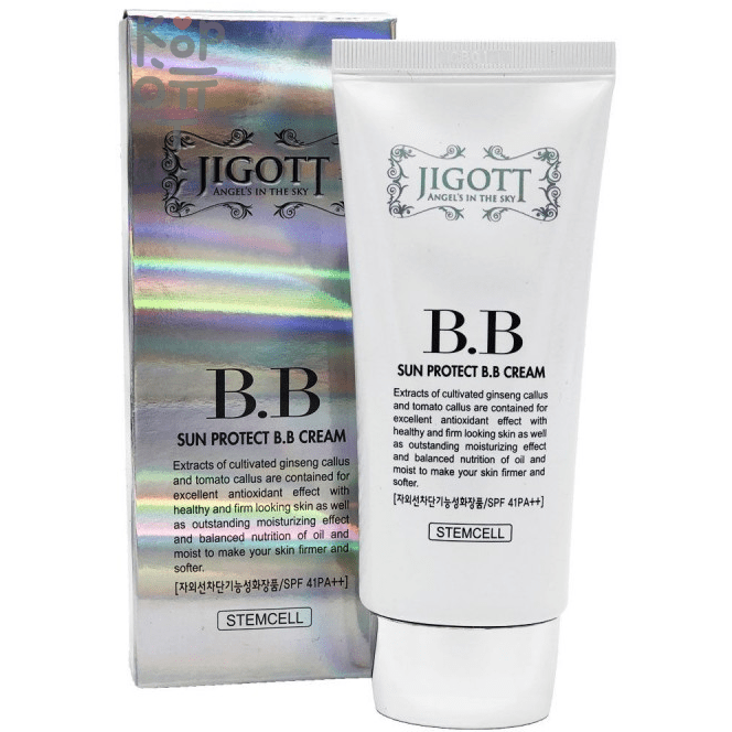 JIGOTT Sun Protect BB Cream Солнцезащитный осветляющий BB крем для лица с лепицитином и керамидами SPF41 PA++ 50мл.