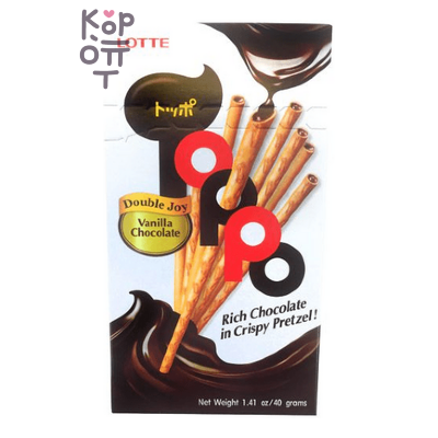 Lotte Toppo Vanilla Chocolate Sticks - Палочки бисквитные "ТОППО" с ванильной начинкой, 11 г