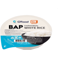 O'Food BAP Cooked Sticky White Rice Vegan Gluten Free - Готовый белый рис (клейкий), 210гр.