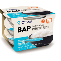 O'Food BAP Cooked Sticky White Rice Vegan Gluten Free - Готовый белый рис (клейкий), 210гр.