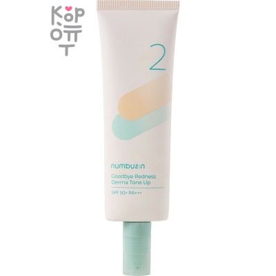 Numbuzin No.2 Goodbye Redness Derma Tone Up SPF50+ PA++++ - Крем-корректор с защитой от солнца 50мл.