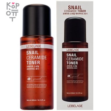 LEBELAGE Snail Ceramide Toner - Восстанавливающий тонер с керамидами и муцином улитки, 300мл.  — Корейские товары для всей семьи(КорОпт)