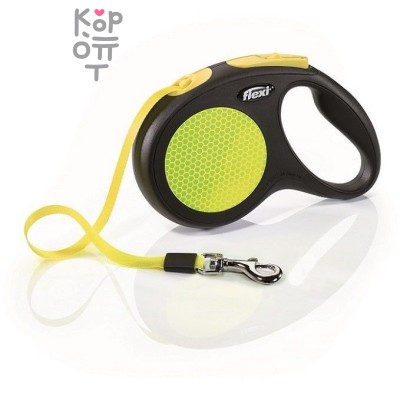 flexi рулетка New Neon M (до 25 кг) лента 5 м