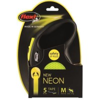 flexi рулетка New Neon M (до 25 кг) лента 5 м