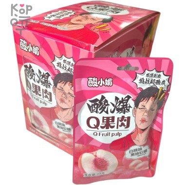 Кислый мармелад Hong TaiKee Foods Candy Кислые фрукты со вкусом Персика — Корейские товары для всей семьи(КорОпт)