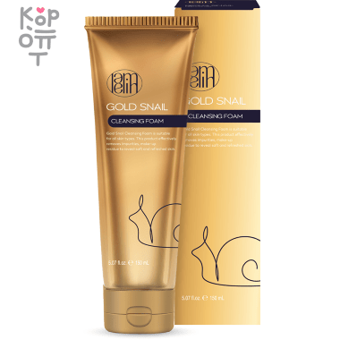 Lamelin Gold Snail Cleansing Foam - Пенка для умывания лица с муцином улитки и золотом 150мл.  — Корейские товары для всей семьи(КорОпт)
