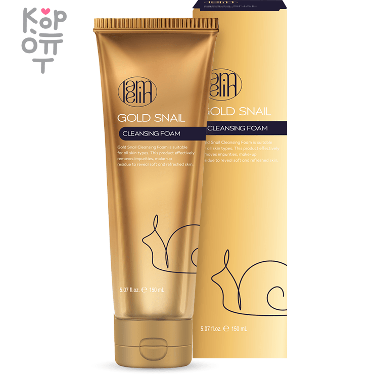 Lamelin Gold Snail Cleansing Foam - Пенка для умывания лица с муцином улитки и золотом 150мл. , купить с доставкой на дом фото 1 — Корейские товары для всей семьи(КорОпт)