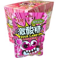 Кислая леденцовая карамель Sour Candy - Жутко кислые конфеты со вкусом Персика