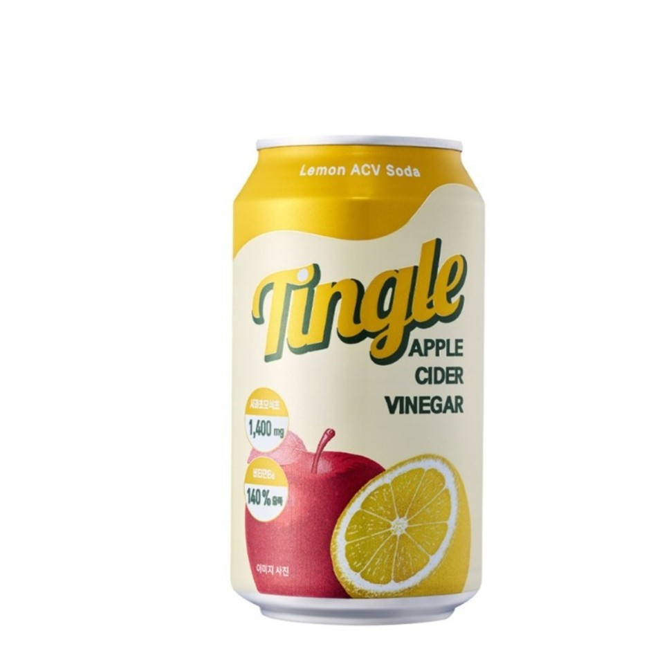 ILHWA Tingle Lemon ACV Soda — Напиток безалкогольный газированный, вкус лимона, 350 мл