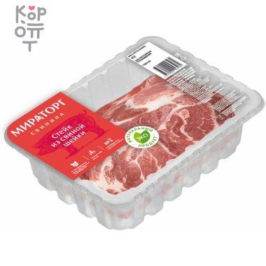 Мираторг Свинина - Стейк из свиной шейки 400гр. &mdash; Корейские товары для всей семьи(КорОпт)