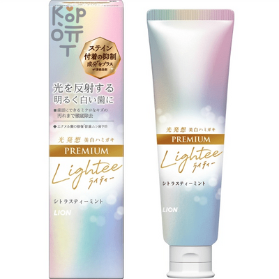 Lion Махi Lightee Premium Toothpaste - Премиальная зубная паста для восстановления белизны и красоты зубной эмали со вкусом мяты и бергамота.