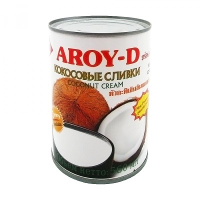Aroy-d — Сливки (крем) кокосовые, в жестяной банке 560 мл