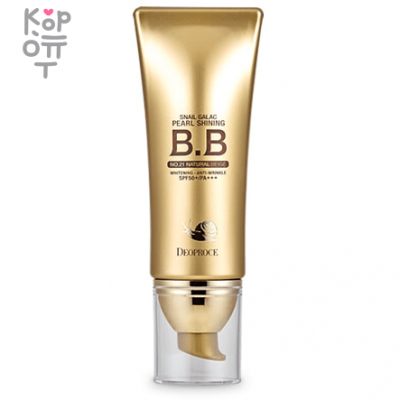 Deoproce Snail Galac Pearl Shining BB SPF50+/PA+++ -  Многофункциональный ВВ-крем с жемчужным сиянием, 40гр.