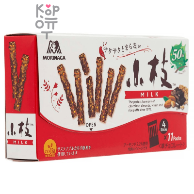 Morinaga Соломка шоколадная со вкусом миндаля, 44 шт., 62,7 г