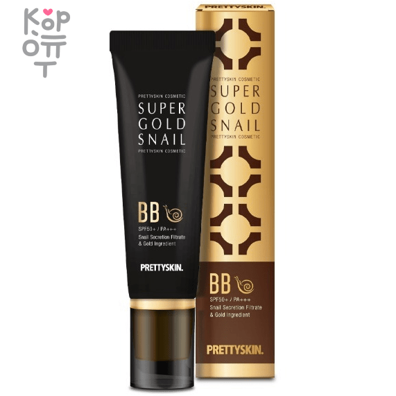 Pretty Skin Super Gold Snail BB Cream - ВВ крем с экстрактом Улитки и Золотом 50мл., купить с доставкой на дом ВВ-крем с муцином улитки и золотом с легким невесомым покрытием и отличной кроющей способностью. Прекрасно увлажняет, устраняет сухость, выравнивает тон кожи и помогает в борьбе с покраснениями и акне.