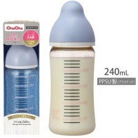 Chu Chu Baby Пластиковая бутылочка для кормления с силиконовой соской (с широким горлышком)