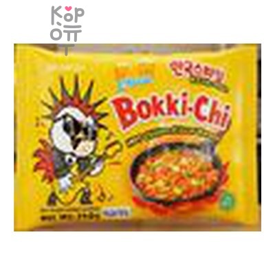 Bokki — Лапша сублимированная Bokki-Chi со вкусом острой курицы «Сырная», 140 г, мягкая упаковка