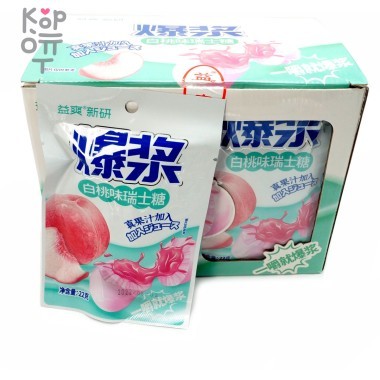 Мягкая конфета с жидкой начинкой Swiss Candy со вкусом Персика — Корейские товары для всей семьи(КорОпт)