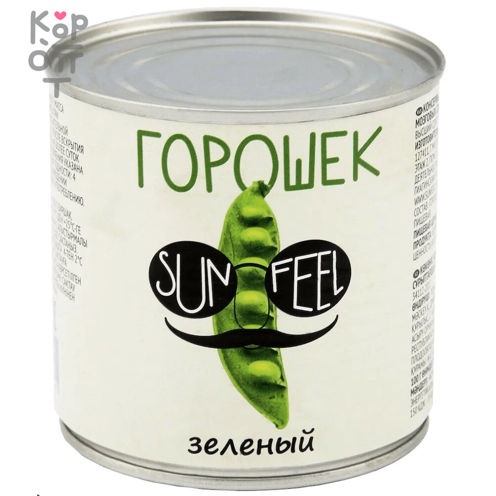 Sunfeel - Горошек зеленый 425мл.*12шт.    , купить с доставкой на дом фото 1 — Корейские товары для всей семьи(КорОпт)