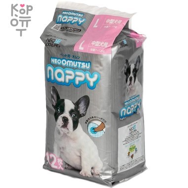 Neo Loo Life NEOOMUTSU Подгузники для домашних животных, размер L (7-12 кг.), 12шт. — Корейские товары для всей семьи(КорОпт)