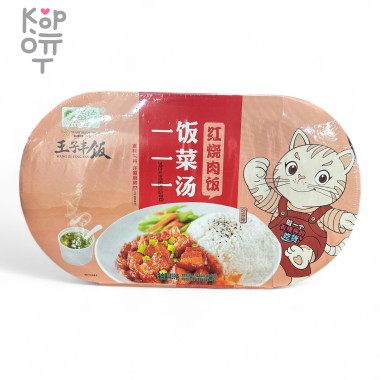 Саморазогревающийся пропаренный рис WangZi Кунг Пао с тушеной свининой, 459гр. — Корейские товары для всей семьи(КорОпт)