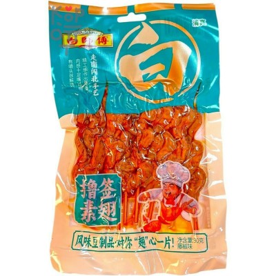 Снэк Baishifu Foods Вегетарианские крылышки Лушу, со вкусом перца, 90гр.