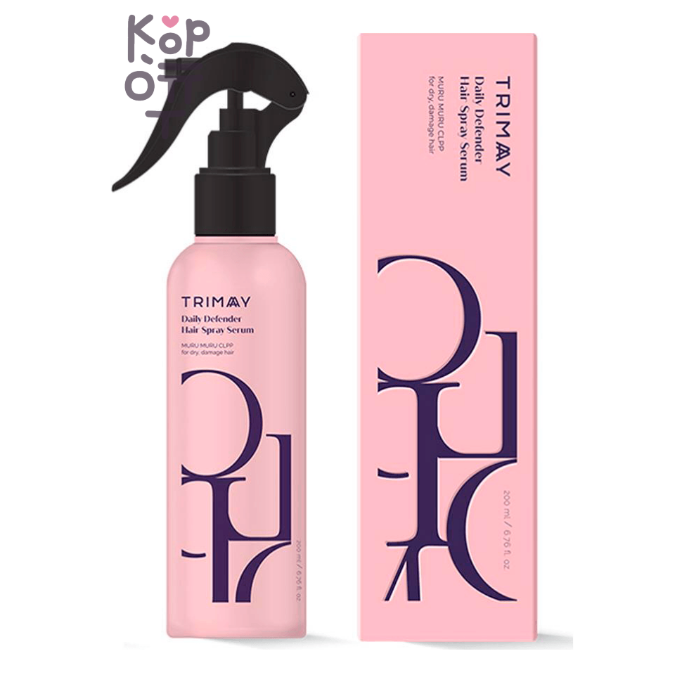 Trimay — Daily Defender Hair Spray Serum — защитная сыворотка-спрей для волос с протеинами шёлка, 200 мл