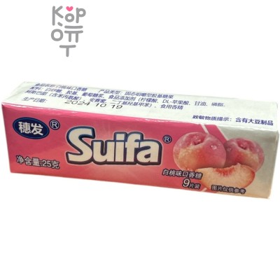 Жевательная резинка Suifa со вкусом Персика, 25гр.