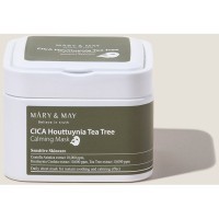 Mary&May CICA Houttuynia Tea Tree Calming Mask - Успокаивающие тканевые маски с чайным деревом 30 шт/ 400 г