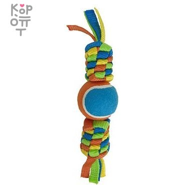 Petpark игрушка для собак Плетенка с теннисным мячом 6 см — Корейские товары для всей семьи(КорОпт)
