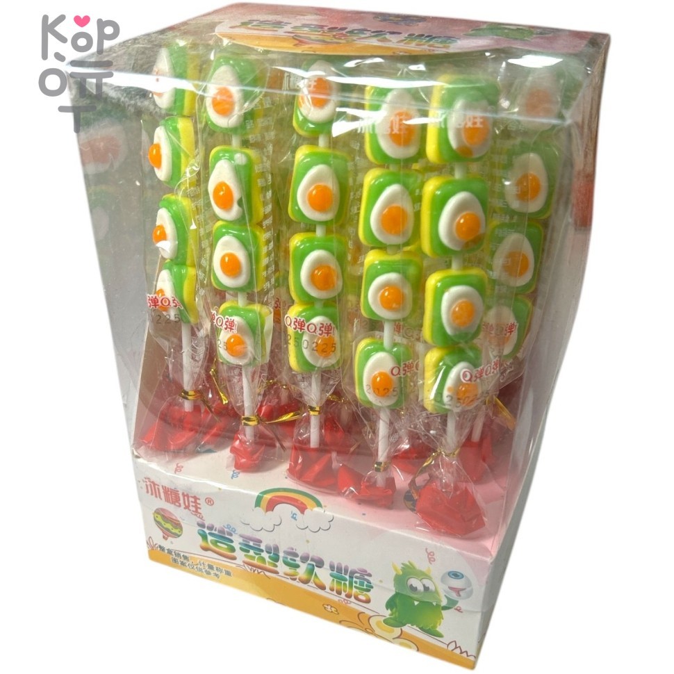 Жевательный фруктовый мармелад Shugar Baby Egg - Монстрик яичница на шпажке, купить с доставкой на дом фото 1 &mdash; Корейские товары для всей семьи(КорОпт)